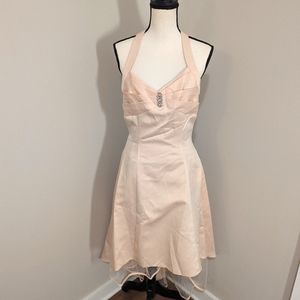 NWT Beige cocktail knee length dress gown size 12